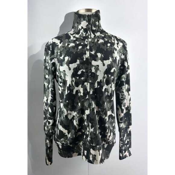 Norma Kamali Jackets & Blazers - Norma Kamali Reversible Jacket Camo Pockets Full Zip Mock Neck Women's Large
